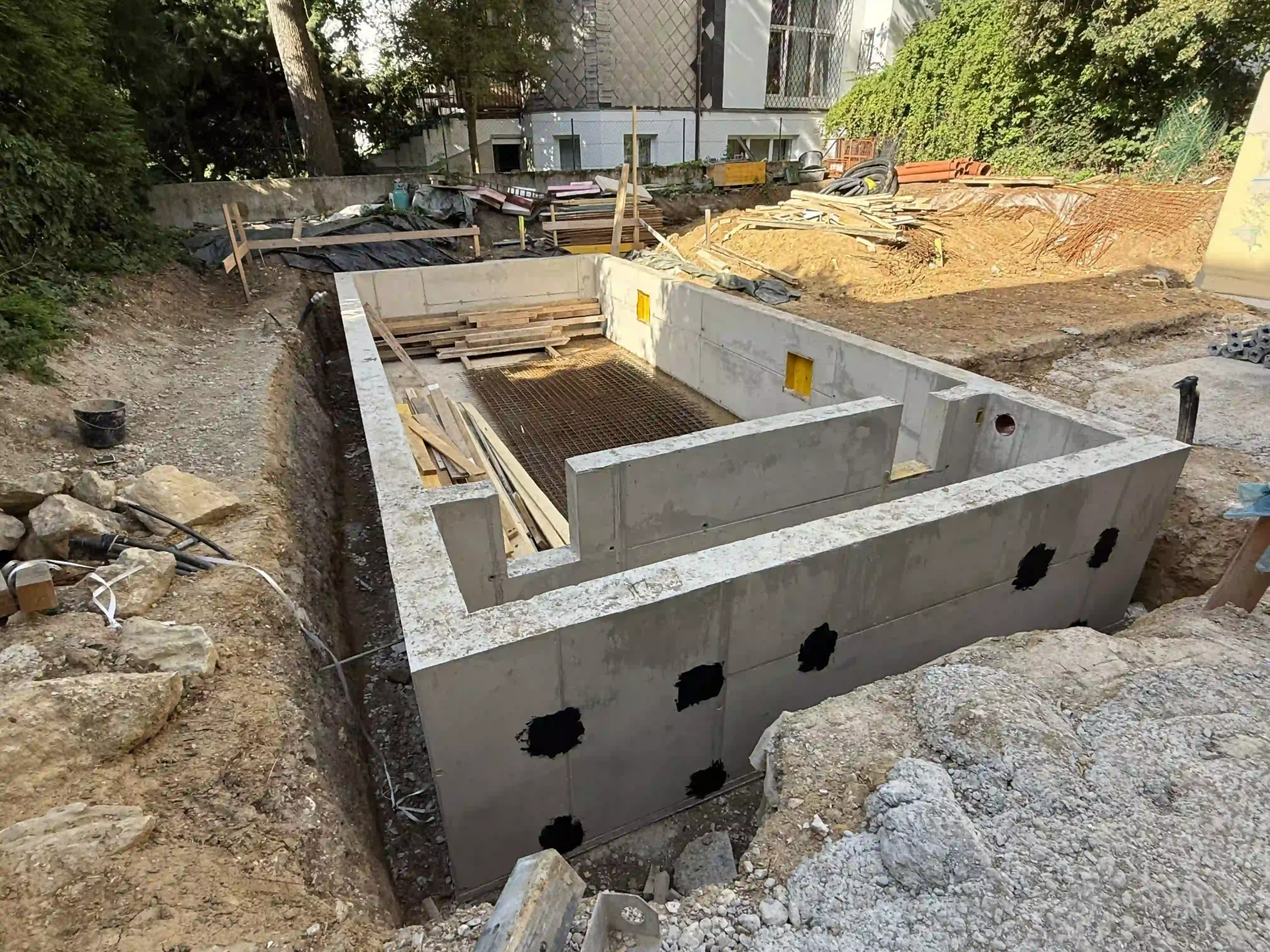 Bagger Wien – EMK Erdbau GmbH – Baustelle – Grabung 4