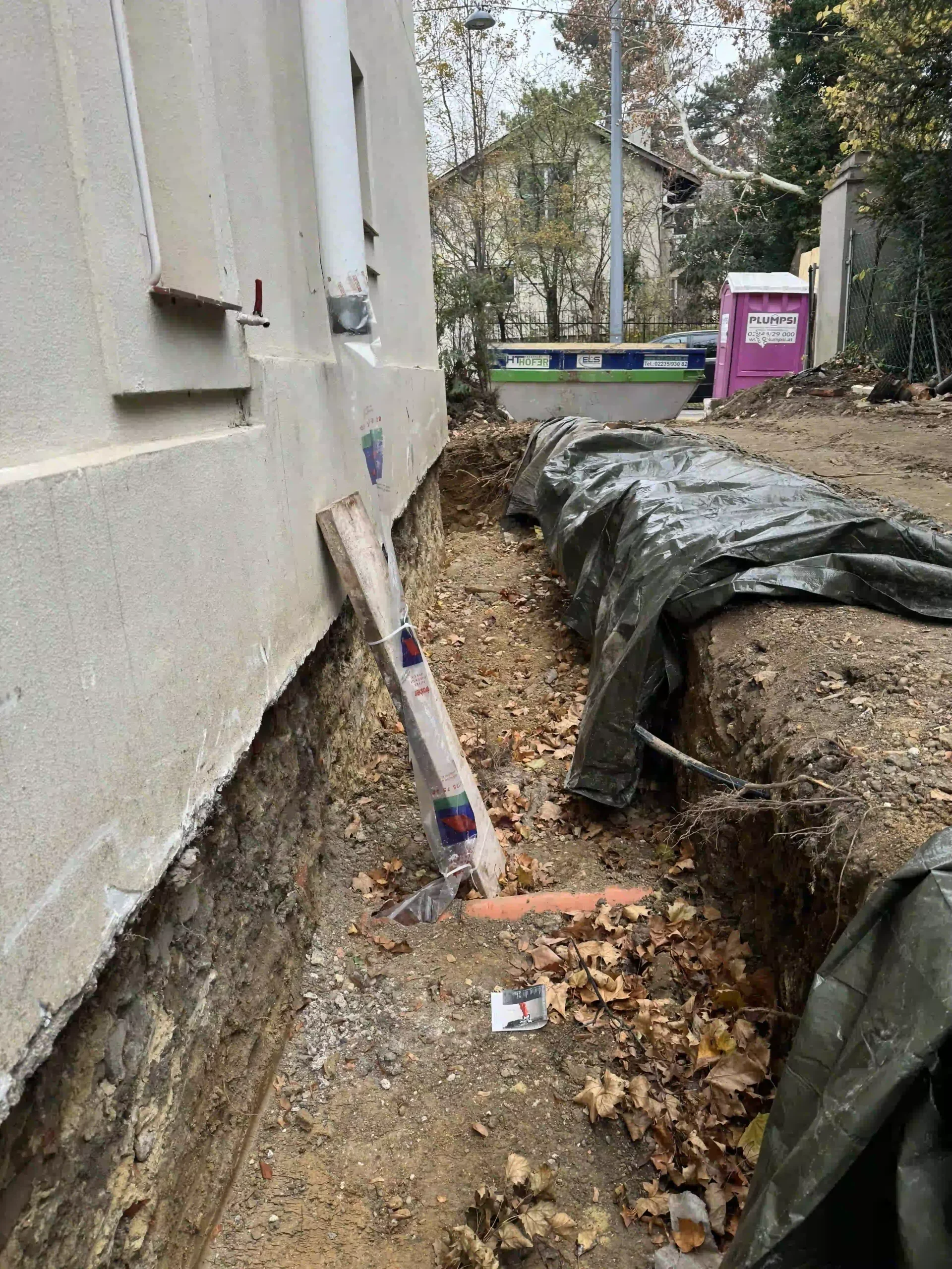 Bagger Wien – EMK Erdbau GmbH – Drainage 2