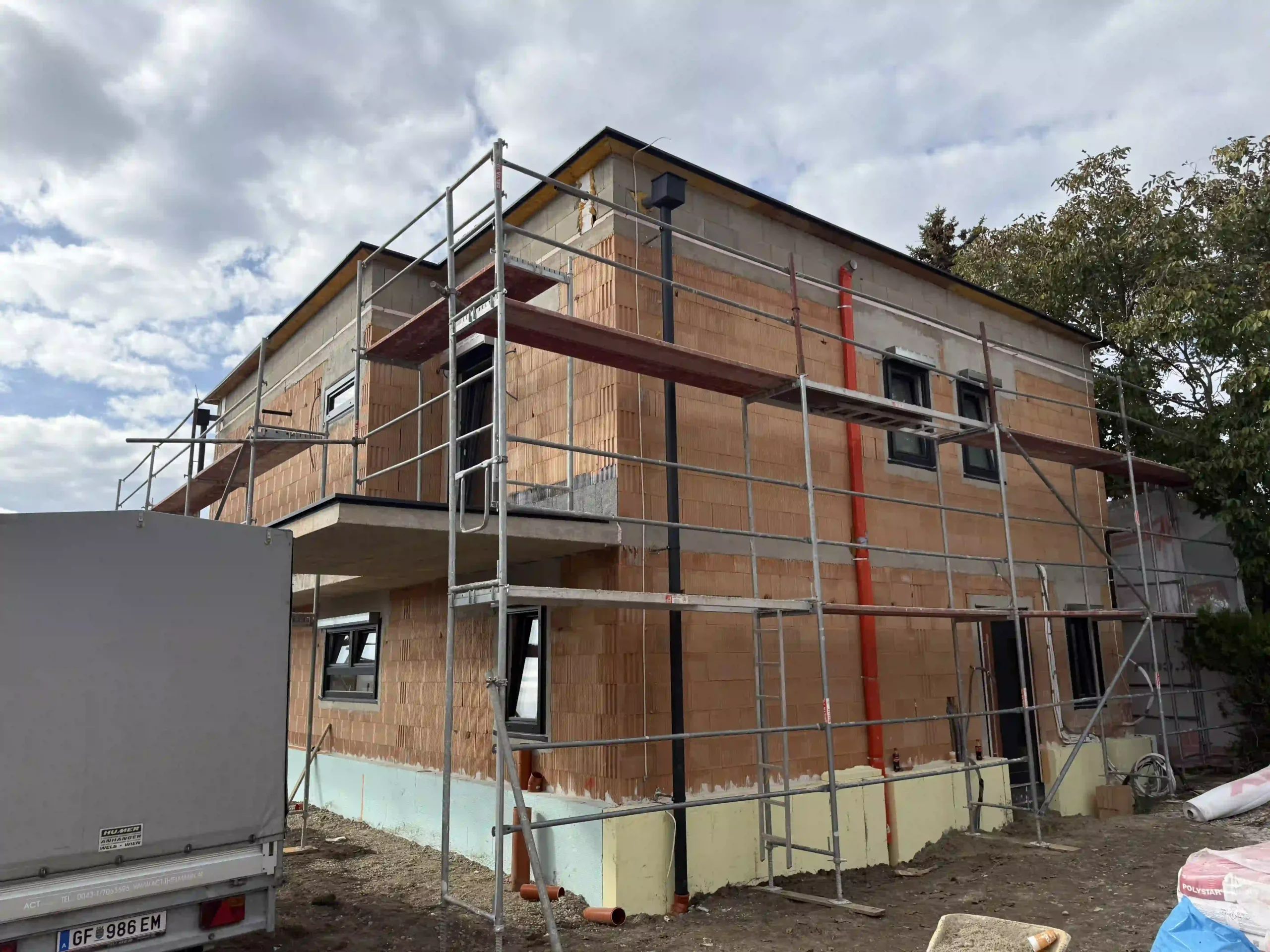 Bagger Wien – EMK Erdbau GmbH – Einfamilienhaus – Rohbau 6