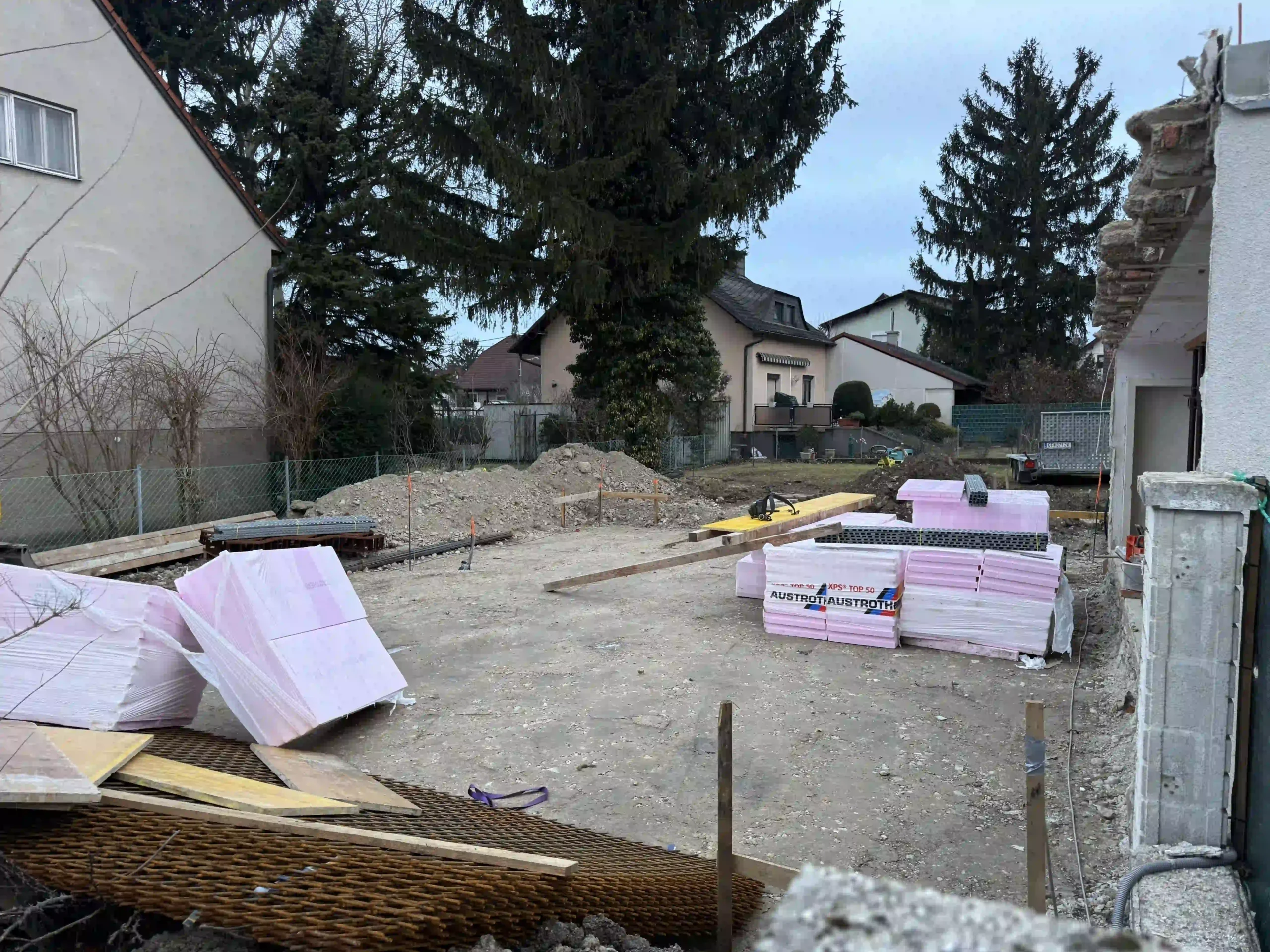 Bagger Wien – EMK Erdbau GmbH – Fundament – Vorbereitung Rohbau