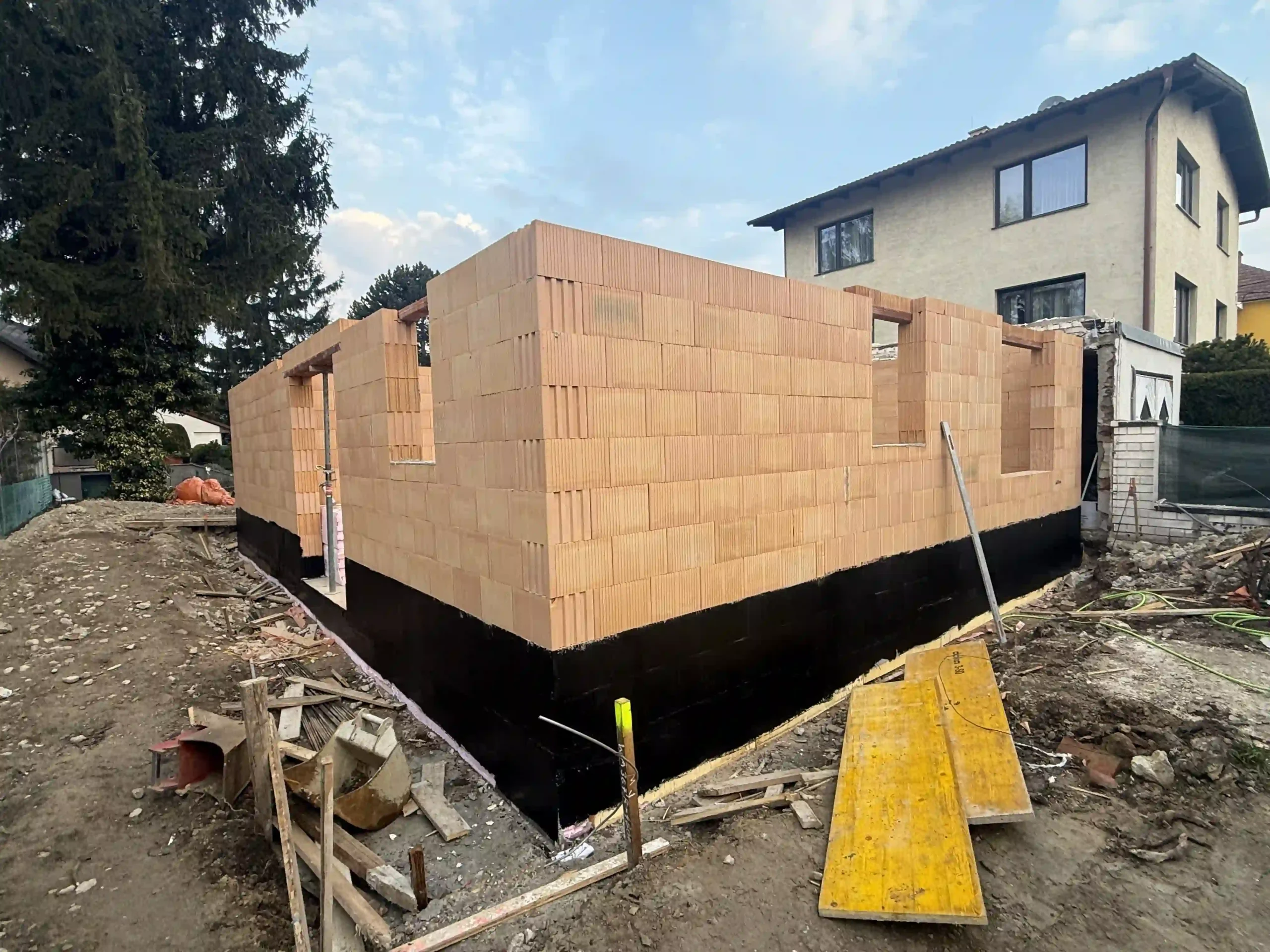 Bagger Wien – EMK Erdbau GmbH – Rohbau – Einfamilienhaus 4